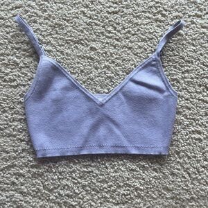 Aritzia lavender mini crop top.